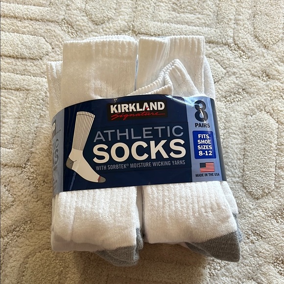 Kirkland Signature White and Gray Athletic Socks - Picture 1 of 4